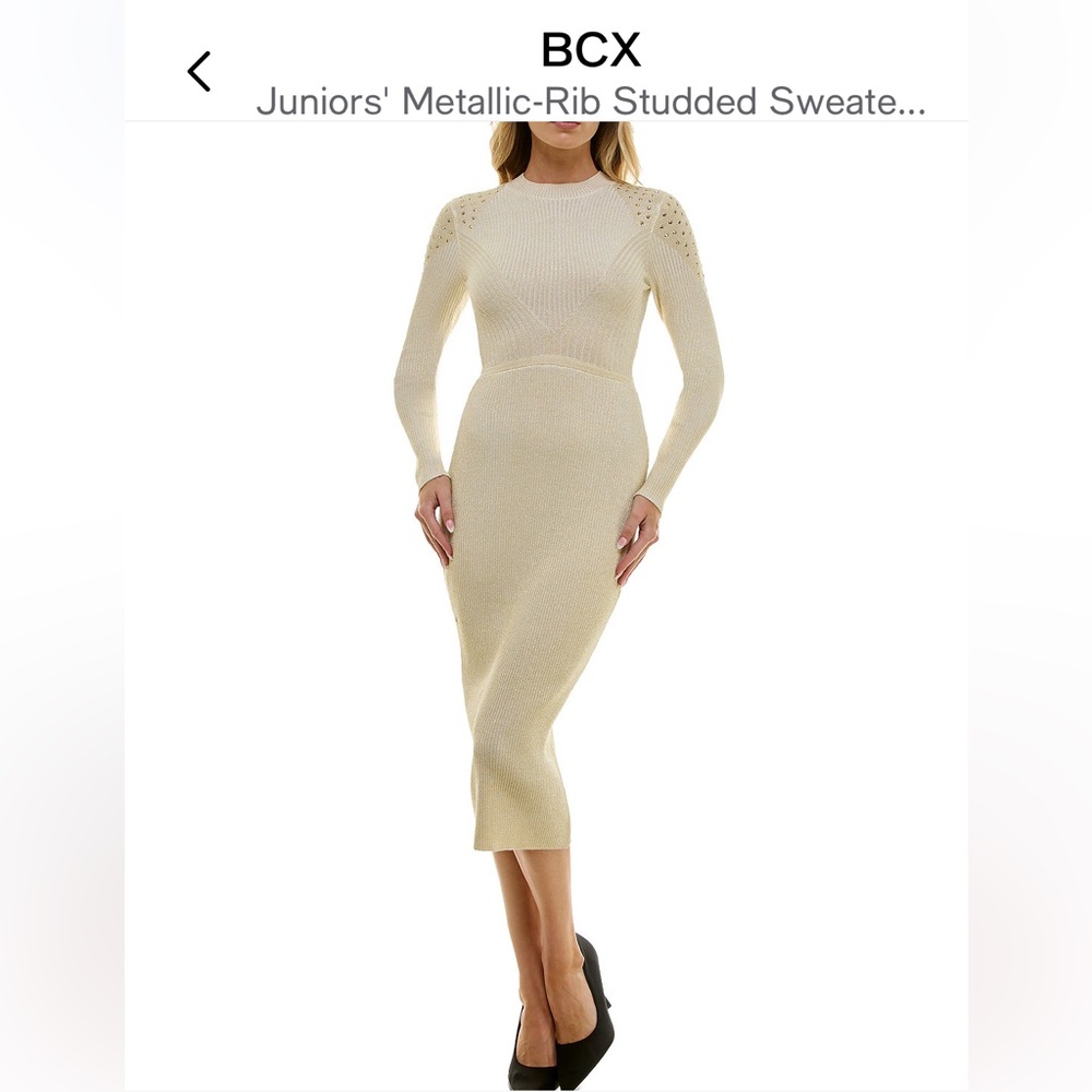 BCX Cream Pencil Midi Dress